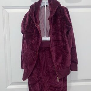 Girl velvet 2 piece outfit